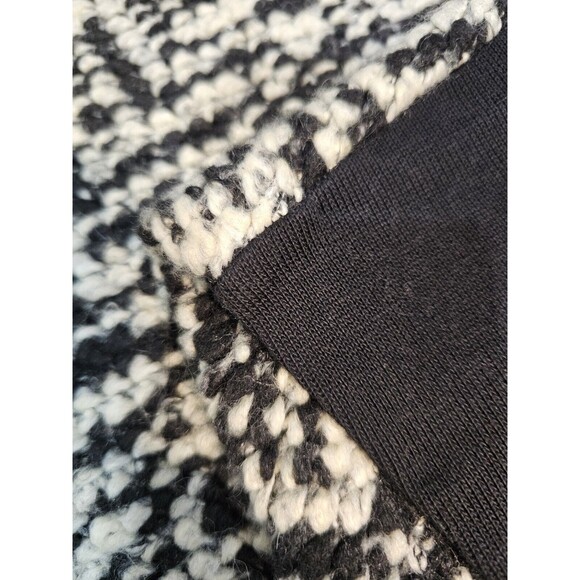 Alembika S/M Womens Sweater Poncho Black White Chunky Knit Oversized - Picture 7 of 15